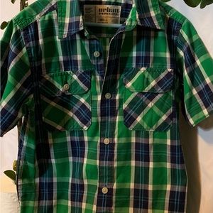 HP🌿 Boy’s Plaid Urban Pipeline Button Down Shirt (Small)